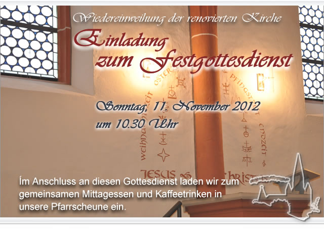 Einladung zum Festgottesdienst