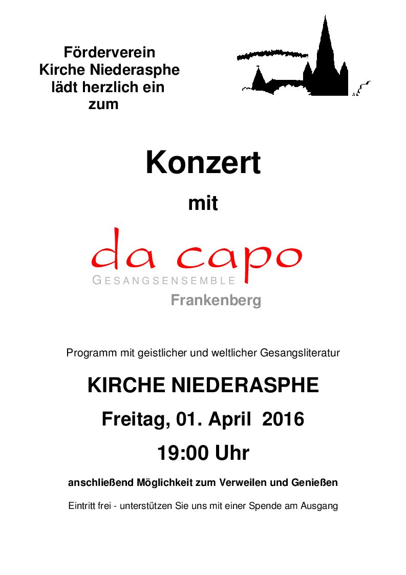 Konzert mit "da capo" Konzert mit "da capo"