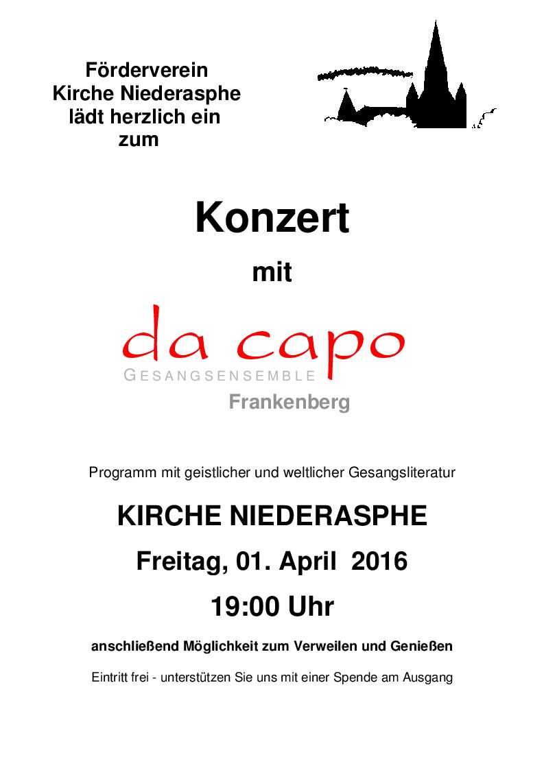 Konzert mit "da capo"