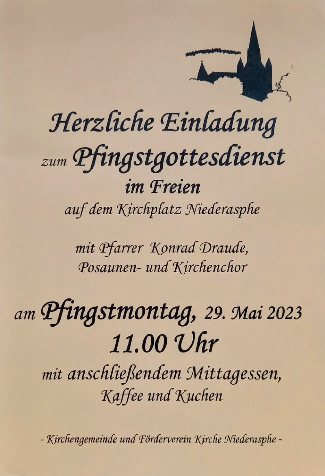 Pfingstgottesdienst im Freien