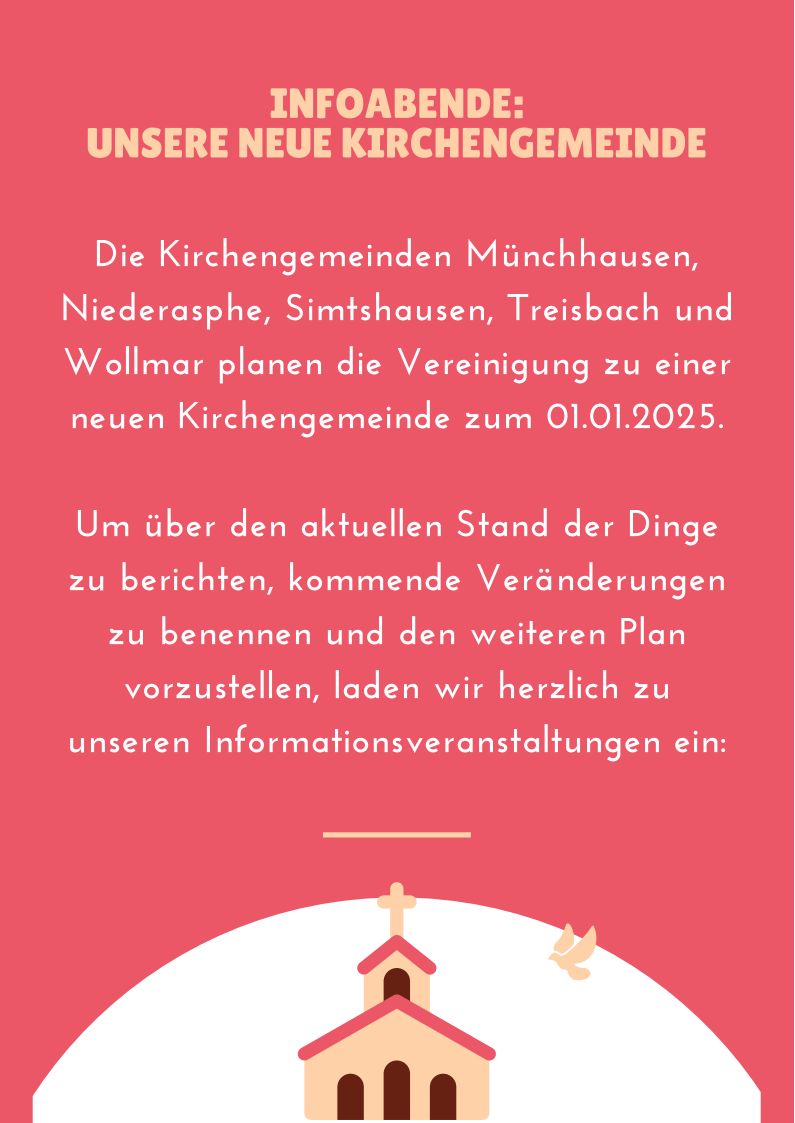 Infoabende: Unsere neue Kirchengemeinde